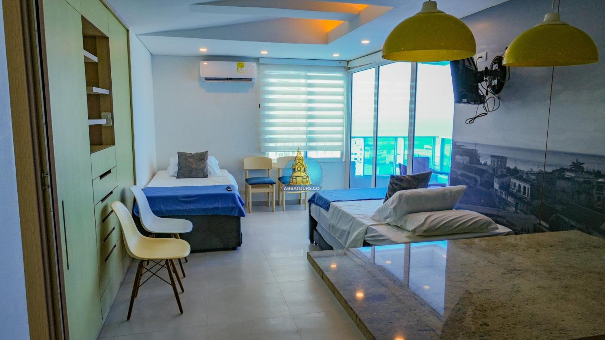 Apto Vista Laguito Y Mar Piso 21 Apartment Cartagena